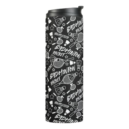 Badminton Athletic Design Tumbler  Thermosbecher (Nach links gedreht)