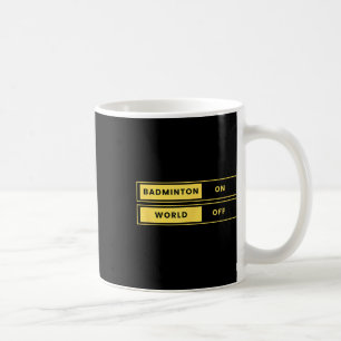 Badminton auf der Welt außerhalb von Schlägerschwa Kaffeetasse