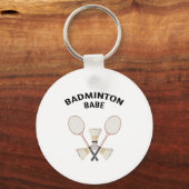 Badminton Babe Schlüsselanhänger (Vorderseite)