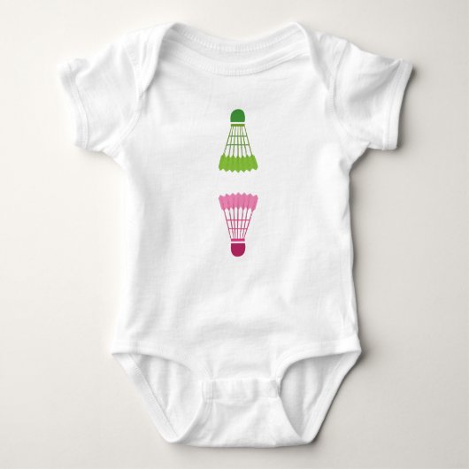 Badminton Baby Strampler (Vorderseite)