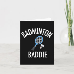 Badminton Baddie High School Sport Funny Geschenk  Karte