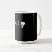 Badminton - Badminton Ball Heartbeat Kaffeetasse (VorderseiteRechts)