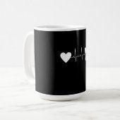 Badminton - Badminton Ball Heartbeat Kaffeetasse (Vorderseite Links)
