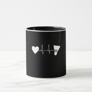 Badminton - Badminton Ball Heartbeat Tasse