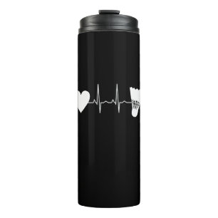 Badminton - Badminton Ball Heartbeat Thermosbecher