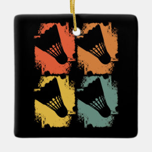Badminton - Badminton Ball Retro Keramikornament