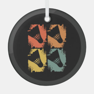 Badminton - Badminton Ball Retro Ornament Aus Glas