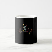 Badminton - Badminton Player Heartbeat Kaffeetasse (Mittel)