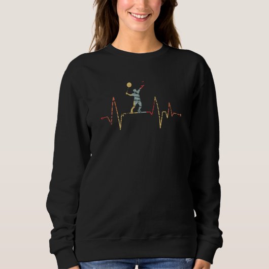 Badminton - Badminton Player Heartbeat Sweatshirt (Vorderseite)