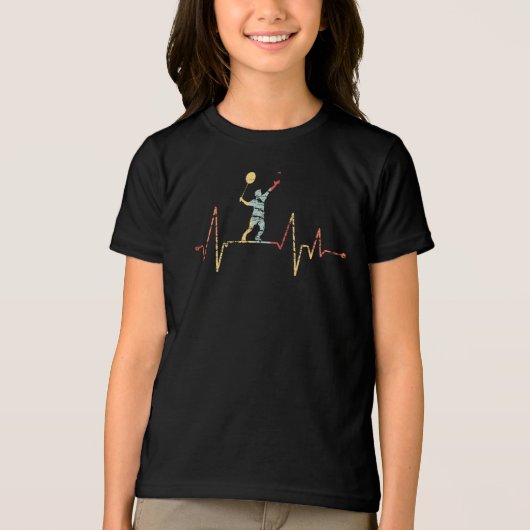 Badminton - Badminton Player Heartbeat Tri-Blend Shirt (Vorderseite)
