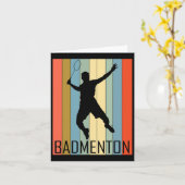 Badminton - Badminton Player Karte (Gelbe Blume)