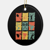 Badminton Badminton Player Retro Keramik Ornament (Links)