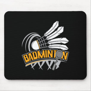 Badminton - Badminton Player Shuttle Birdie Mousepad