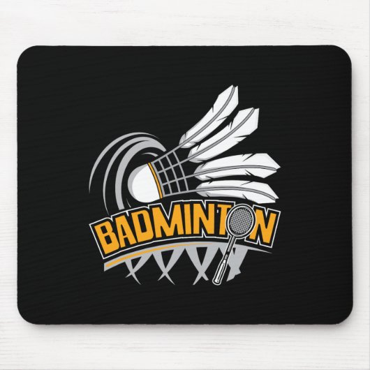 Badminton - Badminton Player Shuttle Birdie Mousepad (Vorne)