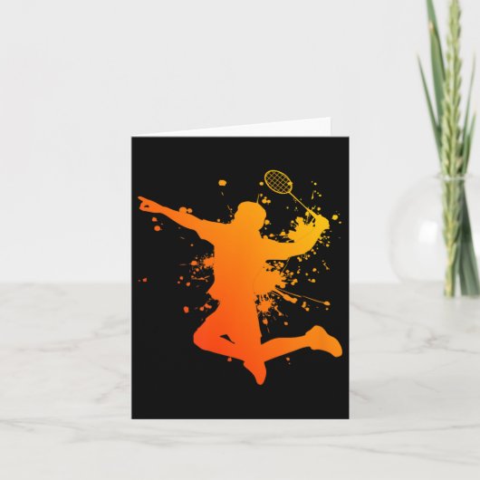 Badminton Badminton Player Squash Shuttle Karte (Vorderseite)