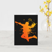 Badminton Badminton Player Squash Shuttle Karte (Gelbe Blume)