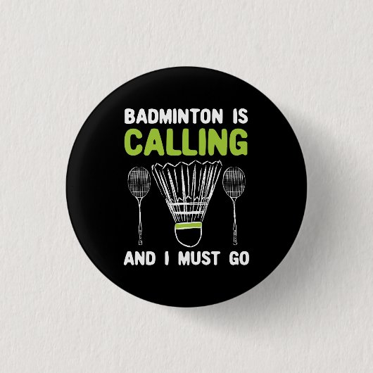 Badminton - Badminton ruft Button (Vorderseite)