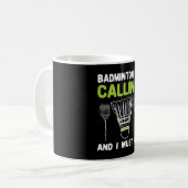 Badminton - Badminton ruft Kaffeetasse (Vorderseite Links)