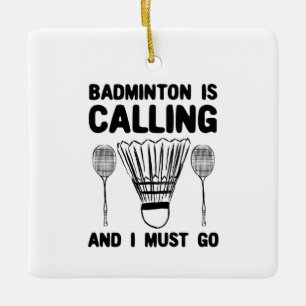 Badminton - Badminton ruft Keramikornament