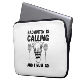 Badminton - Badminton ruft Laptopschutzhülle (Vorderseite Links)
