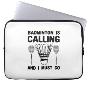 Badminton - Badminton ruft Laptopschutzhülle