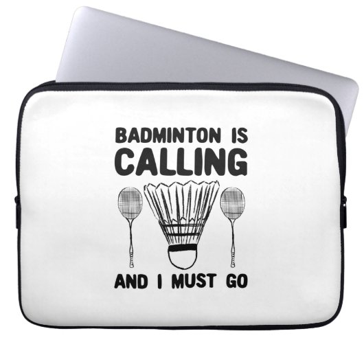 Badminton - Badminton ruft Laptopschutzhülle (Vorderseite)