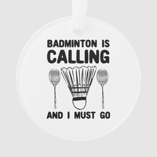Badminton - Badminton ruft Ornament (Vorderseite)