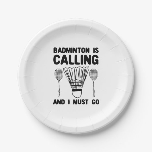 Badminton - Badminton ruft Pappteller (Vorderseite)