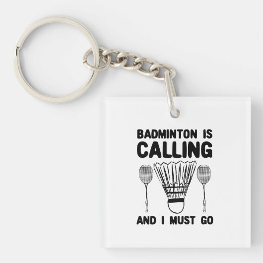 Badminton - Badminton ruft Schlüsselanhänger (Vorderseite)