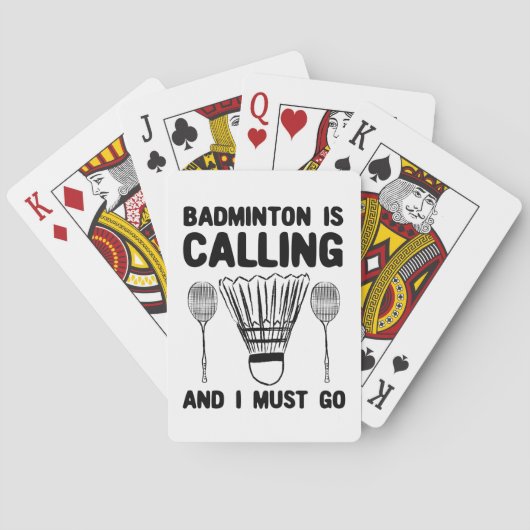 Badminton - Badminton ruft Spielkarten (Rückseite)