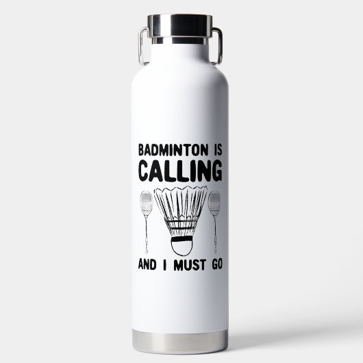 Badminton - Badminton ruft Trinkflasche (Vorderseite)