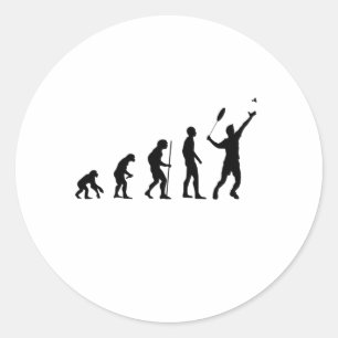 Badminton Badminton Runder Aufkleber