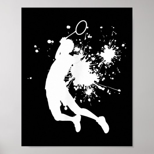 Badminton Badminton Spieler Herren Squash Federbal Poster (Vorne)