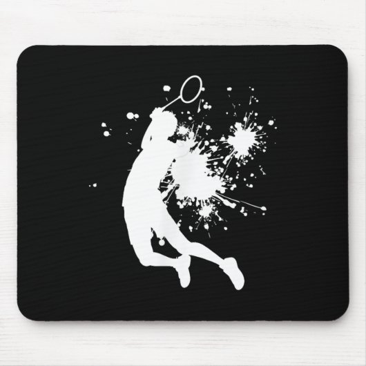 Badminton Badminton Spieler Herren Squash Shuttle  Mousepad (Vorne)