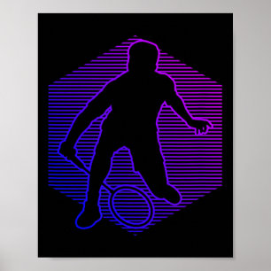 Badminton Badminton-Spieler Männer Frauen Federbal Poster