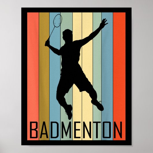Badminton - Badmintonspieler  Poster (Vorne)