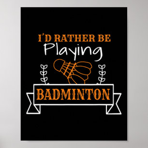 Badminton-Ball-Grafik für einen Badminton-Player Poster