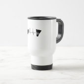 Badminton Ball Heartbeat Reisebecher (VorderseiteRechts)