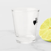 Badminton Ball Heartbeat Schnapsglas (Links)