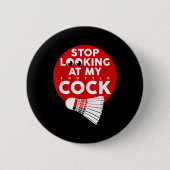 Badminton Battledore Funny Shuttle T Shirt Button (Vorderseite)