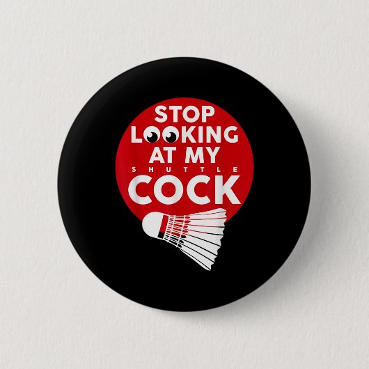 Badminton Battledore Funny Shuttle T Shirt  Button (Vorderseite)