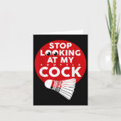 Badminton Battledore Funny Shuttle T Shirt Karte (Vorderseite)