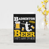 Badminton Beer Drinking Badminton Team Karte (Gelbe Blume)
