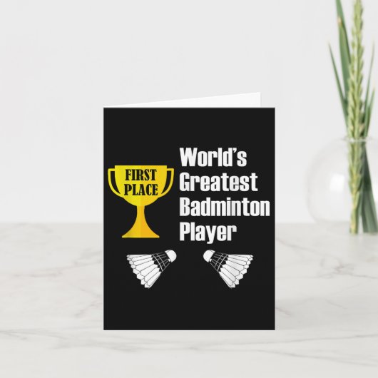 Badminton - Bester Badminton-Spieler Karte (Vorderseite)