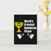 Badminton - Bester Badminton-Spieler Karte (Gelbe Blume)