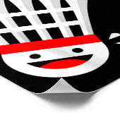 Badminton - Big Happy Shuttle Poster (Ecke)