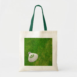 Badminton Birdie auf der Green Grass Tote Bag Tragetasche