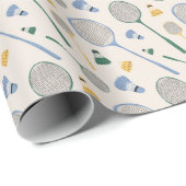 Badminton Birthday Party Geschenkpapier (Rolleneckpunkt)