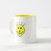 Badminton Bowtie Zweifarbige Tasse (Vorderseite Links)