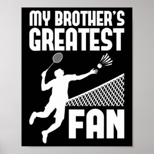 Badminton Boy für Brüder und Schwestern Poster